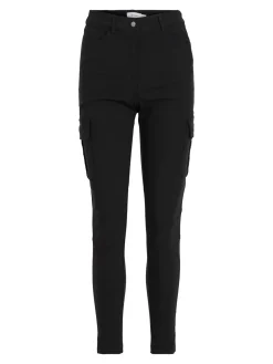 Vila housut, VICARGO RW 7/8 PANT Musta