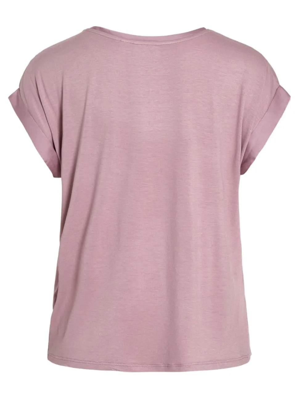 Vila lyhythihainen toppi, VIELLETTE S/S SATIN TOP Toadstool