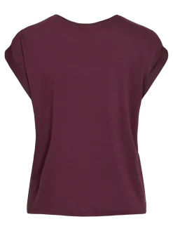 Vila lyhythihainen toppi, VIELLETTE S/S SATIN TOP Fig