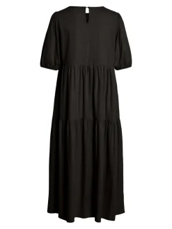 Vila naisten mekko, VISUMMER LIN 2/4 MIDI DRESS Black