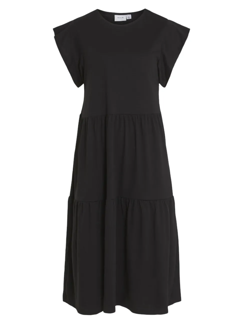 Vila naisten mekko, VISUMMER S/S MIDI DRESS Black