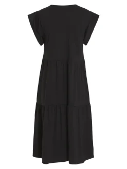 Vila naisten mekko, VISUMMER S/S MIDI DRESS Black