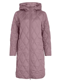 Vila naisten tikkitakki, VIQUILA LS HOODED COAT Vaaleanpunainen