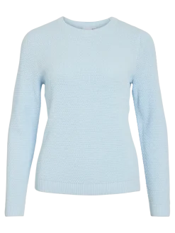 Vila neule, VIDALO O-NECK L/S KNIT TOP Nantucket Breeze