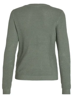 Vila neule, VIDALO O-NECK L/S KNIT TOP Laurel Wreath
