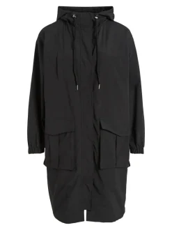 Vila pitkä parkatakki, VISILIANA LONG PARKA JACKET Musta