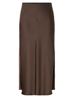 Y.A.S hame, YASPELLA HW MIDI SKIRT Chocolate Brown