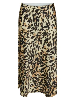 Y.A.S hame, YASPELLA HW MIDI SKIRT Beige Kuosi
