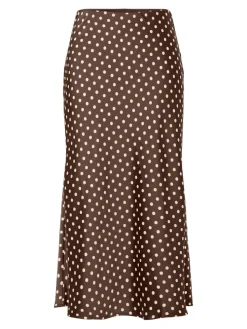 Y.A.S hame, YASPELLA HW MIDI SKIRT S. NOOS Pinecone Small Ecru dots