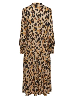 Y.A.S mekko, YASALIRA LS LONG DRESS S Ruskea Kuosi