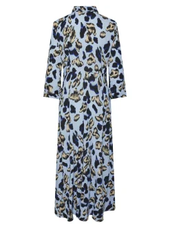 Y.A.S Naisten Maksimekko YASSAVANNA LONG SHIRT DRESS Vaaleansininen