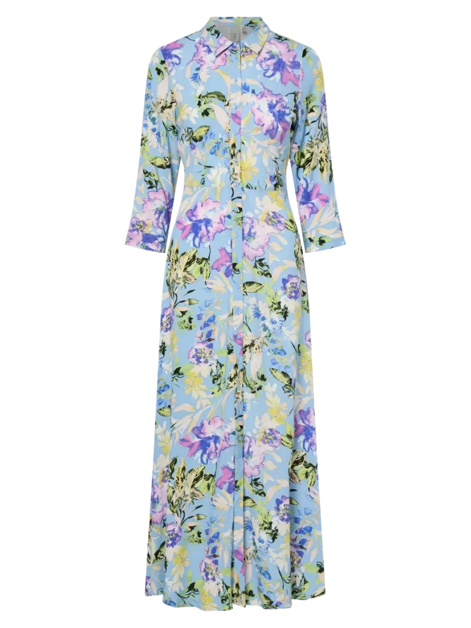 Y.A.S Naisten Maksimekko YASSAVANNA LONG SHIRT DRESS Sininen Kuosi