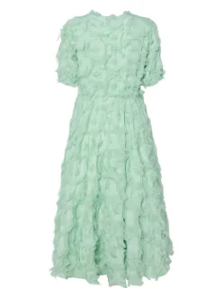 Y.A.S Naisten Mekko, K-YASPAZYLLA 2/4 MIDI DRESS Vaaleanvihreä