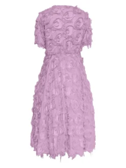 Y.A.S Naisten Mekko, K-YASPAZYLLA 2/4 MIDI DRESS Vaaleanpunainen
