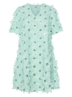Y.A.S naisten mekko, YASABELONE SS V-NECK DRESS Vaaleanvihreä