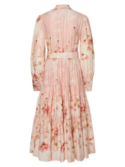 Y.A.S naisten mekko, YASBILLA LS LONG DRESS - SHOW Vaaleanpunainen Kuosi