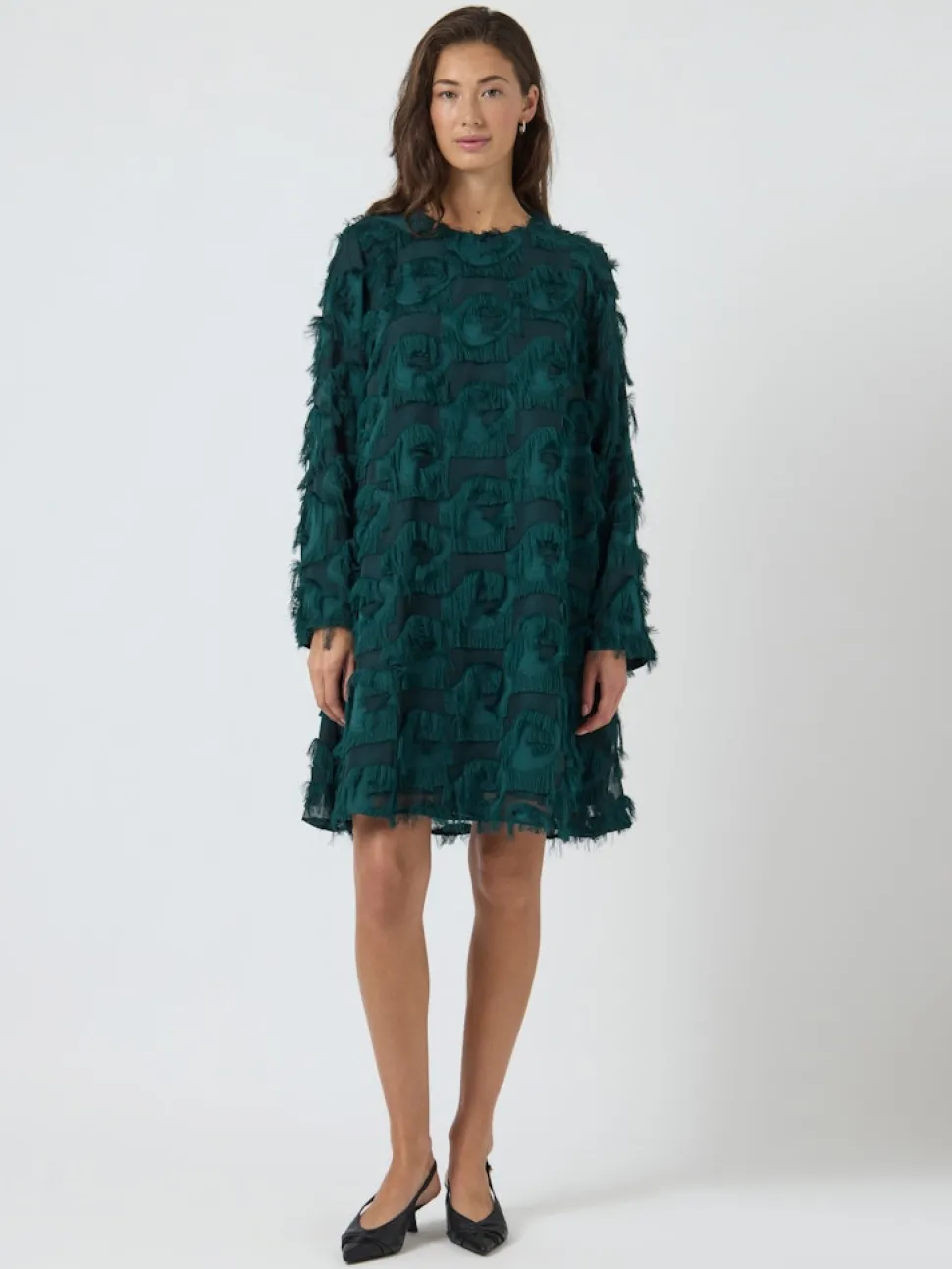 Y.A.S naisten mekko YASDIO LS SHORT DRESS, Ponderosa Pine