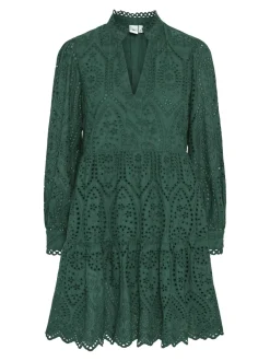 Y.A.S Naisten Mekko YASHOLI LS DRESS S Tummanvihreä
