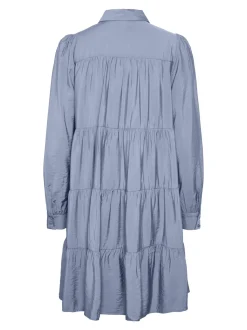 Y.A.S Naisten Mekko, YASPALA LS SHIRT DRESS Vaaleansininen