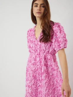 Y.A.S naisten mekko, YASROSIVA 2/4 MIDI DRESS S Vaaleanpunainen