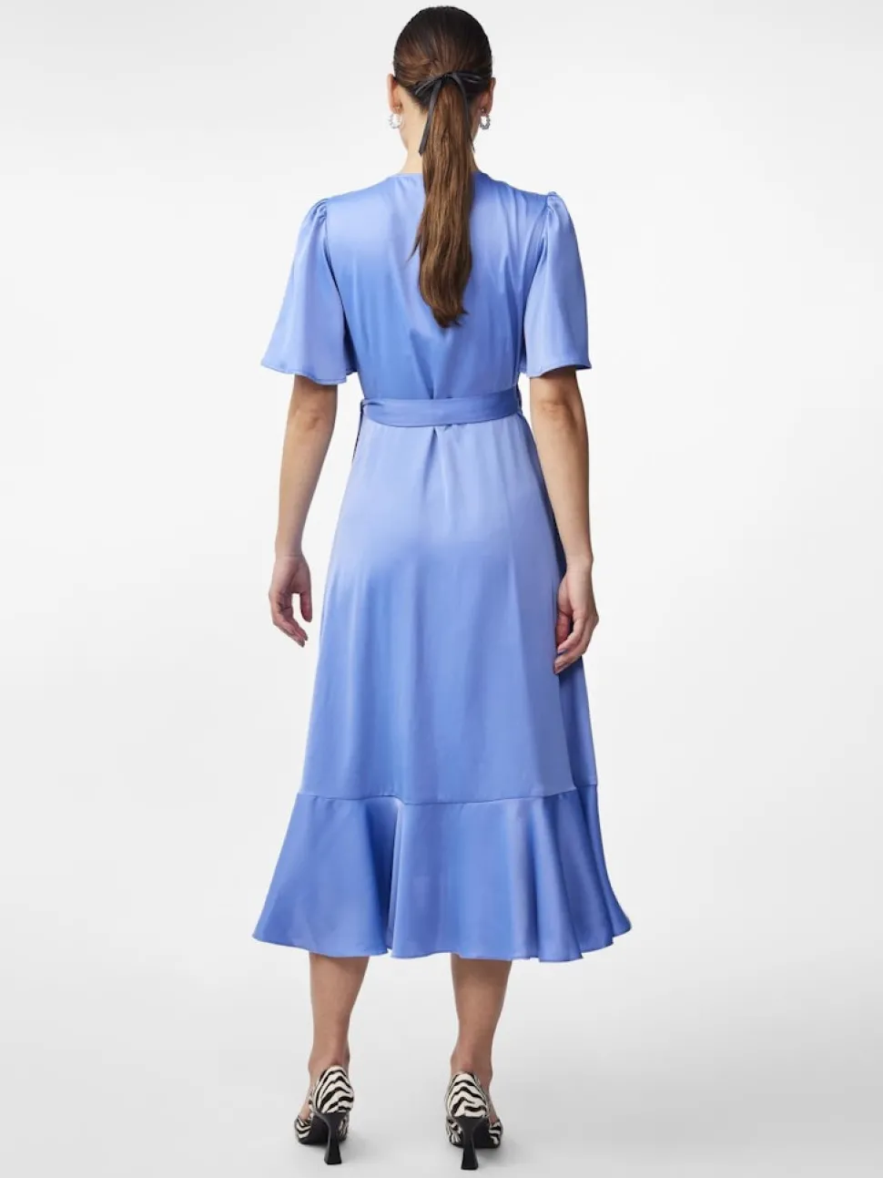 Y.A.S Naisten Mekko, YASTHEA 2/4 MIDI WRAP DRESS Skyway
