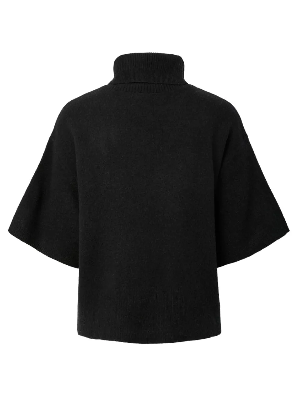 Y.A.S naisten neulepusero, YASEMILA 2/4 WOOL KNIT PULLOVER S. NOOS Black