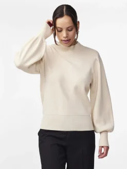 Y.A.S Naisten Neulepusero, YASFONNY LS KNIT PULLOVER S. NOOS Luonnonvalkoinen