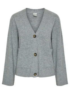 Y.A.S Naisten Neuletakki, YASEMILIE LS CARDIGAN KNIT S. NOOS Grafiitti