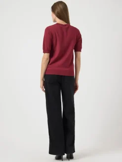 Y.A.S naisten neule, YASLENA SS KNIT PULLOVER S. Tibetan Red