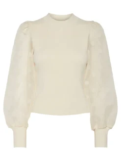 Y.A.S naisten pusero K-YASDOTME LS KNIT PULLOVER S. NOOS, Birch