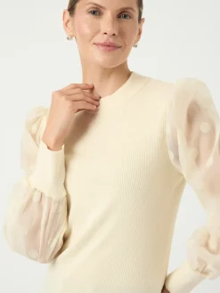 Y.A.S naisten pusero K-YASDOTME LS KNIT PULLOVER S. NOOS, Birch