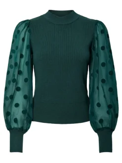 Y.A.S naisten pusero, YASDOTME LS KNIT PULLOVER Ponderosa Pine