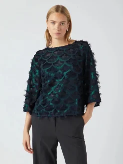 Y.A.S naisten toppi, YASPAZILLA 3/4 TOP Navy Blazer